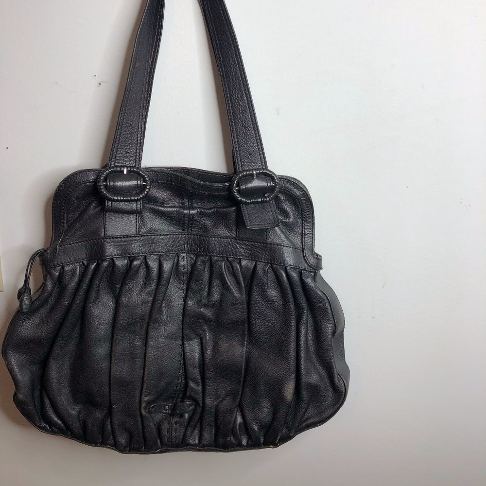Cole Haan Gun Metal Gray leather purse